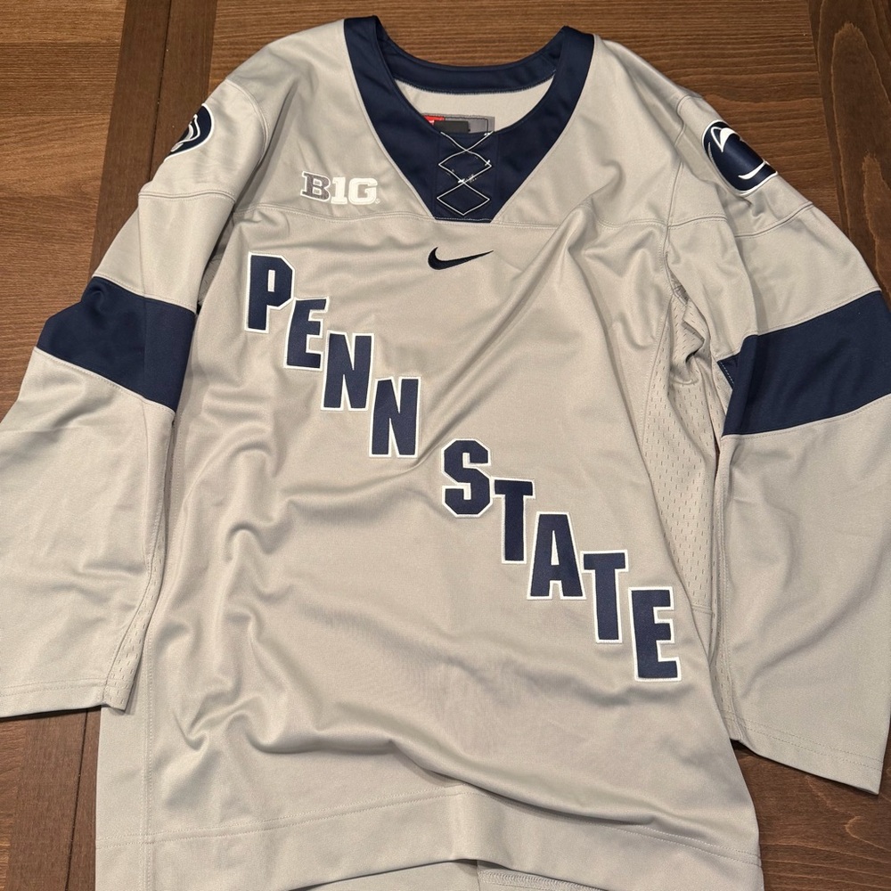 Nike Gray and Navy Sports Jersey